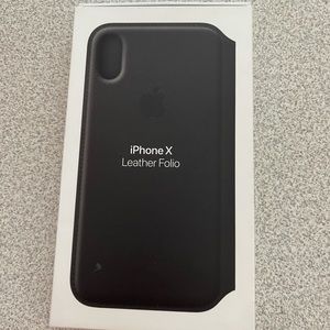 Apple iPhone X leather folio case